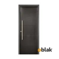 Puerta exterior acero Primma Plus M1730G grafito 80 x 200 x 10 cm derecha