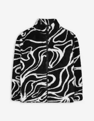 Felpa aperta - Peluche - nero