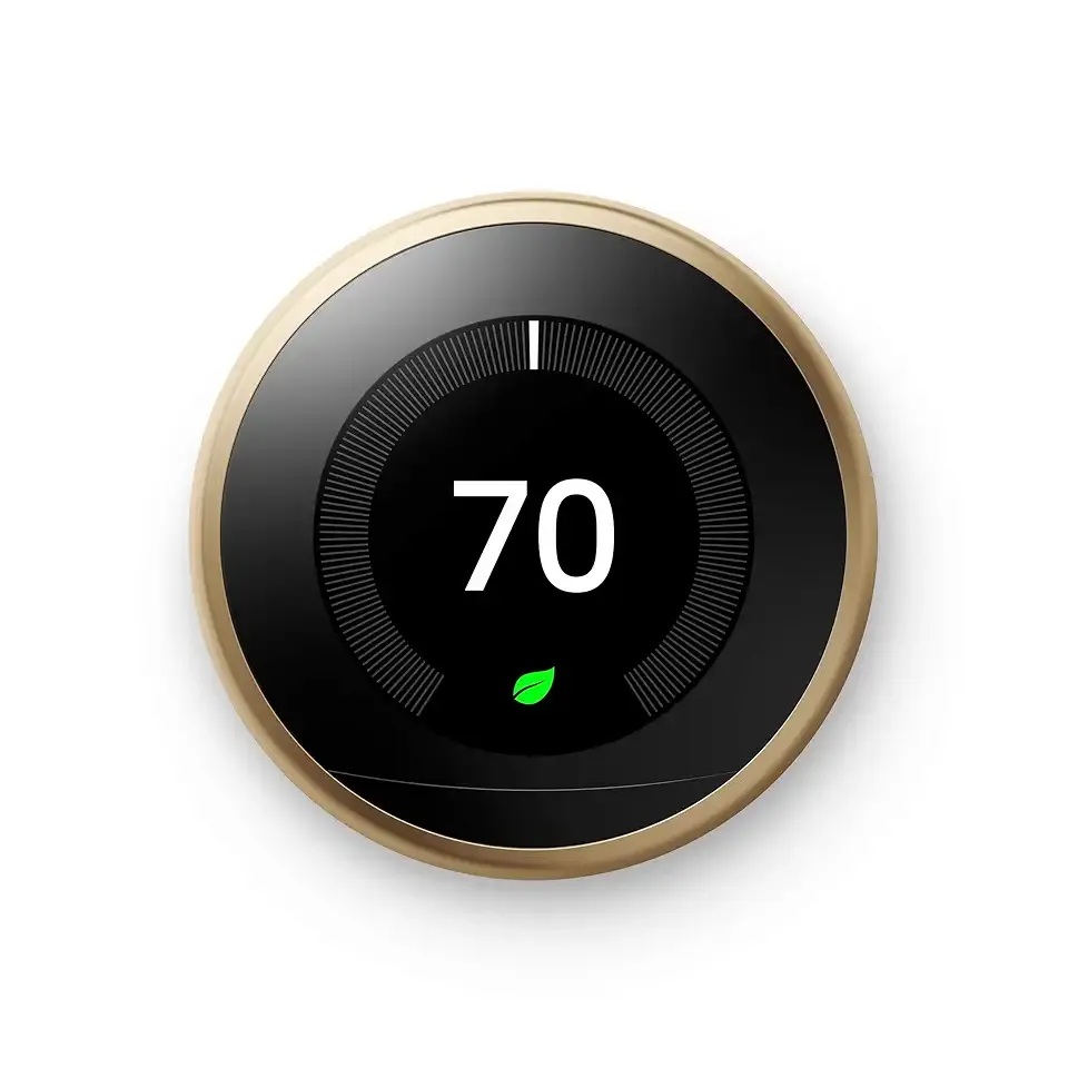 Google Nest Learning Thermostat - Programmable Smart Thermostat for Home - 3rd Generation Nest Thermostat - Compatible with Alexa - Brass (Renewed)