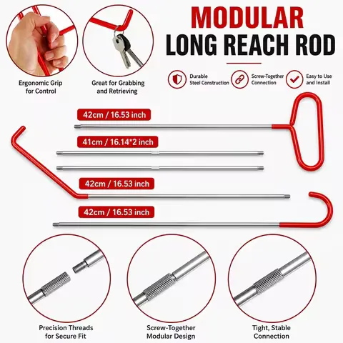 Car Door Tool Kit Inflatable Air Pump Auto Window Door Open Fixing Gripper Tools with Long Reach Kits & Carrying Bag
