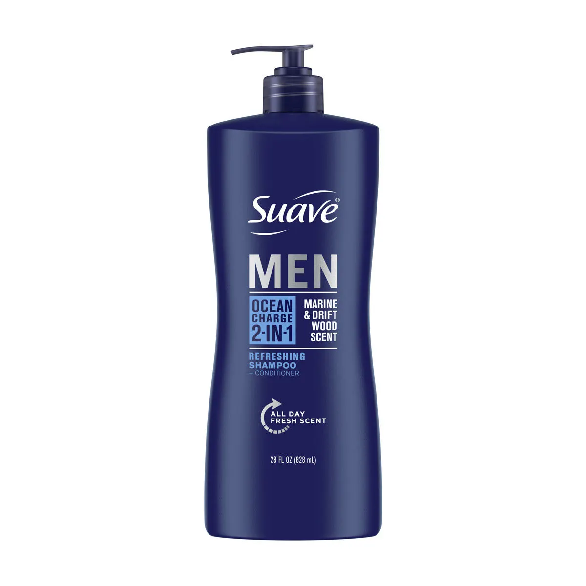 Suave Men 2-in-1 Shampoo + Conditioner, Ocean Charge, 28 fl oz