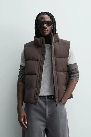 WASHED TOPSTITCHED WAISTCOAT
