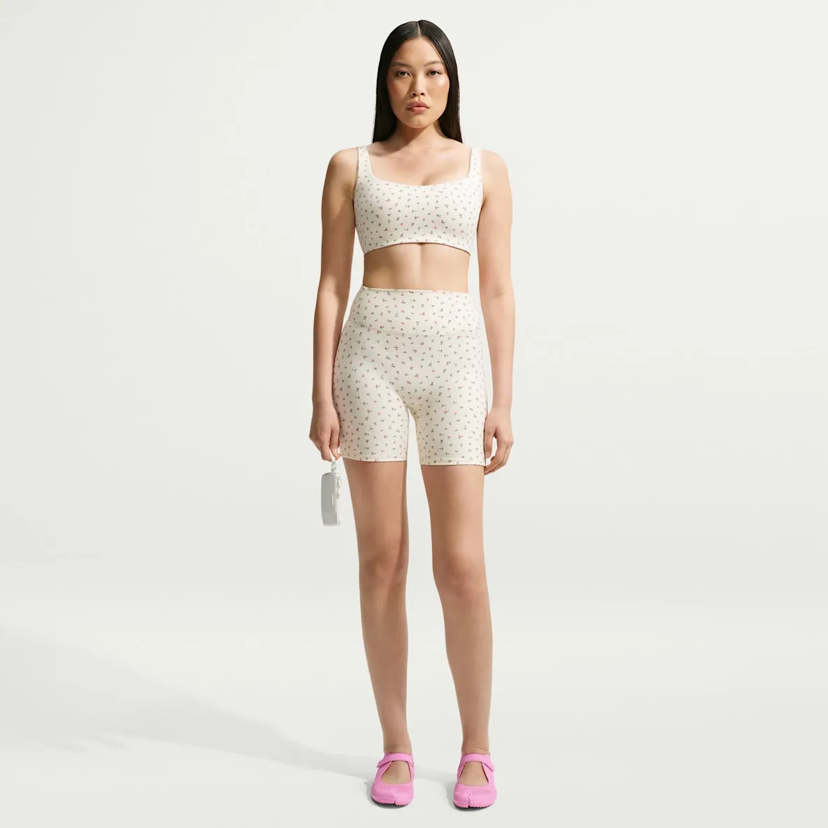 Mønstret shorts til dame (13 cm)
