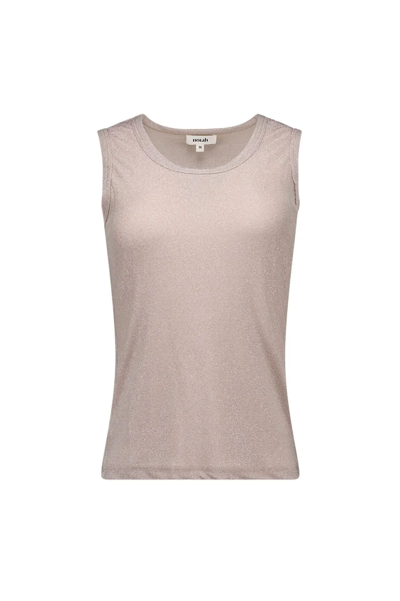 Zandkleurige top met glans