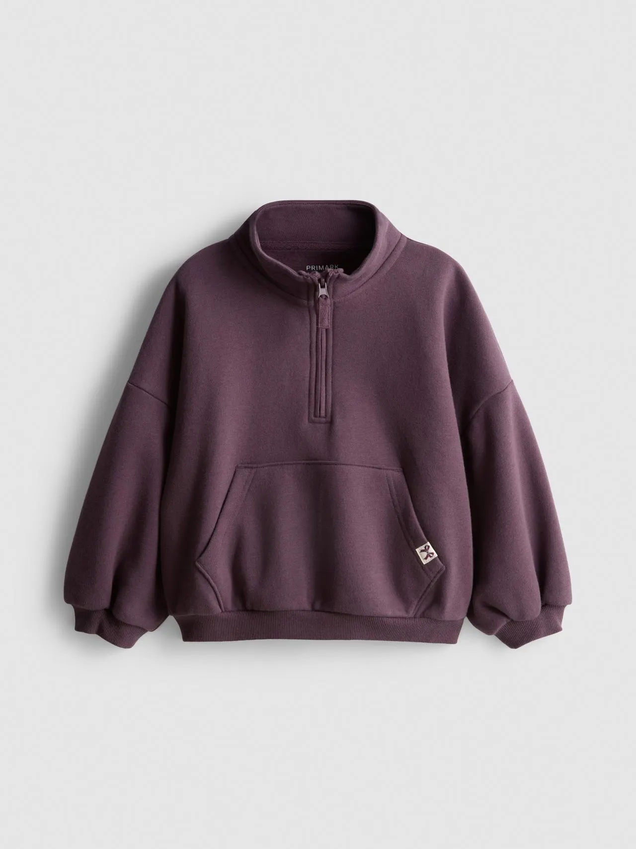 1–9 ans | Sweat-shirt en coton à col cheminée zippé