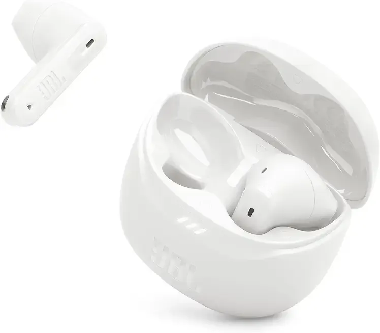 JBL Tune Flex 2 - True Wireless Noise Cancelling Earbuds Spatial Sound and Smart Ambient Technology, 6 mics for Perfect Calls, up to 48Hrs of Playback, IP54 Dust & Water Resistant (White)