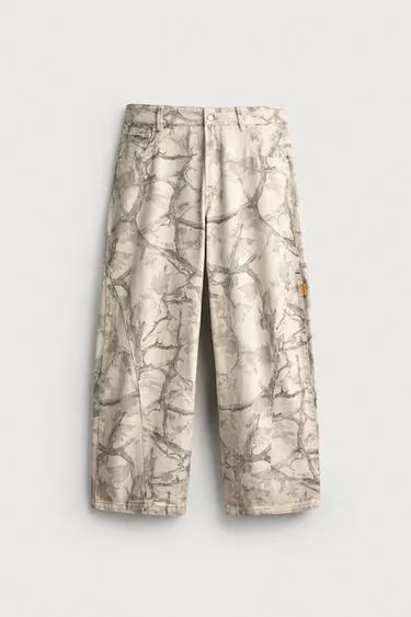 ABSTRACT PRINT BALLOON FIT TROUSERS