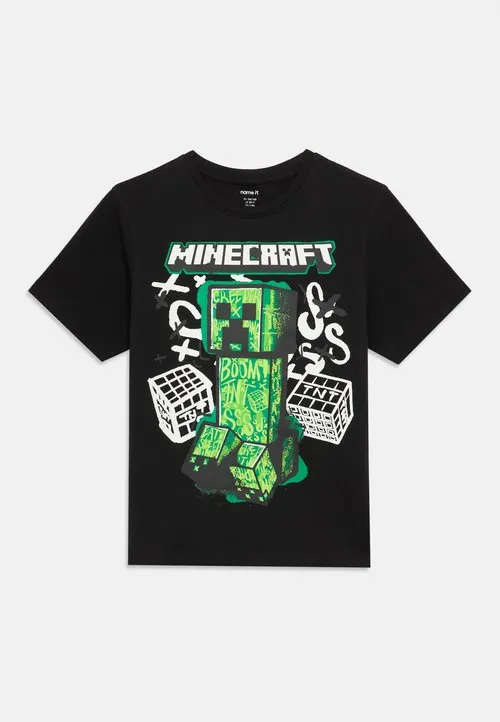 NKMDI MINECRAFT BOX - T-shirts med print - black