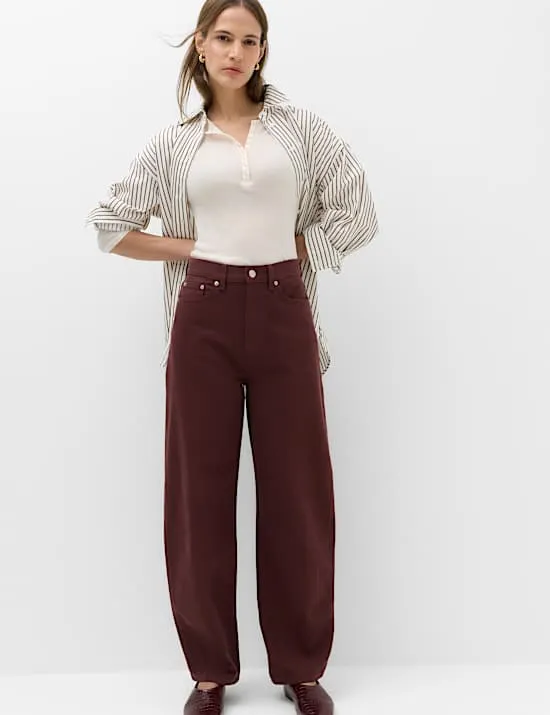 High Waisted Balloon Leg Jeans