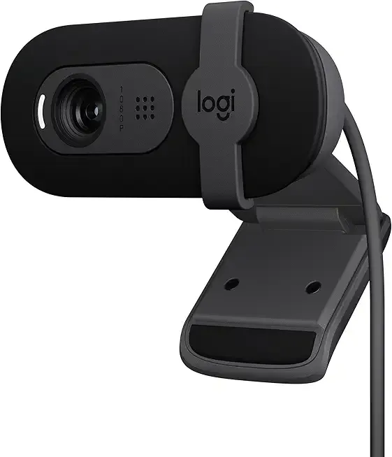 Brio 101 Full HD 1080p Webcam for Meetings, Streaming, Desktop, Laptop, PC - Built-in Mic, Shutter, Works with Zoom, Microsoft Teams, Nintendo Switch 2’s New GameChat Mode, USB-A,-Black
