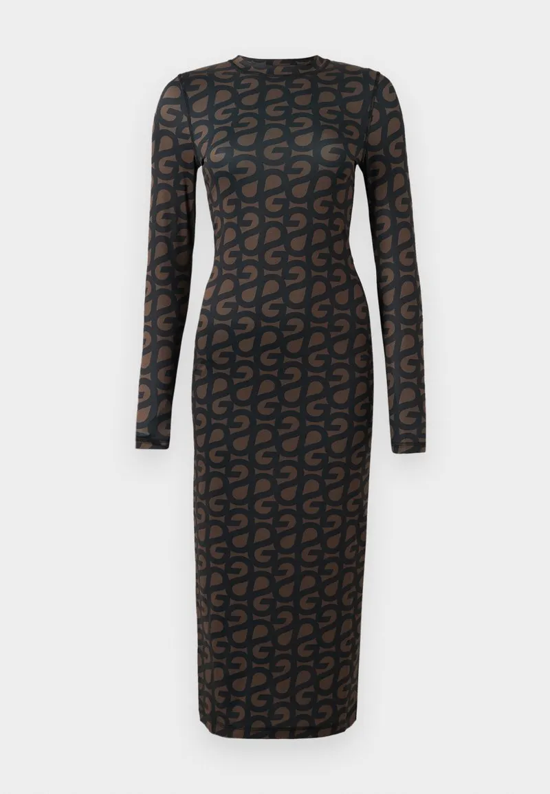 LONG SLEEVE MIDI DRESS - Jerseykjole - multi-coloured