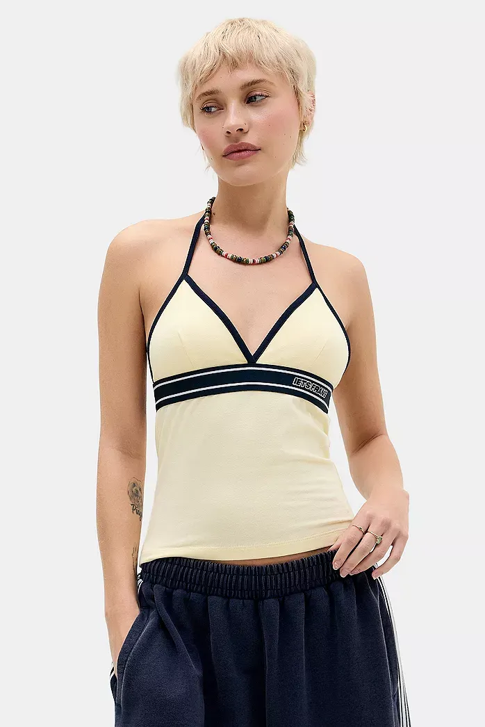 iets frans... Canotta con Logo Halter Tyla