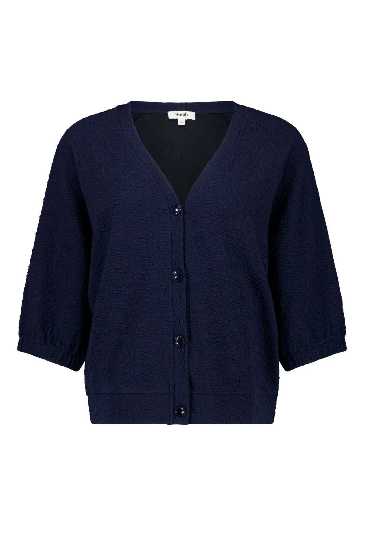 Donkerblauw vest met structuur