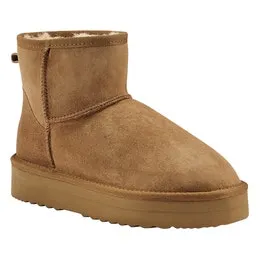 UGG Outback Premium Sheepskin Mini Classic Platform Boot (Chestnut)