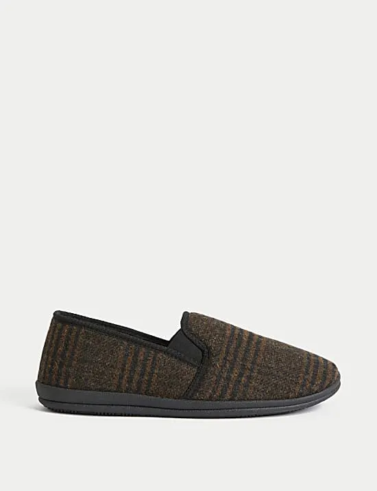 Karierte Pantoffeln mit Freshfeet™