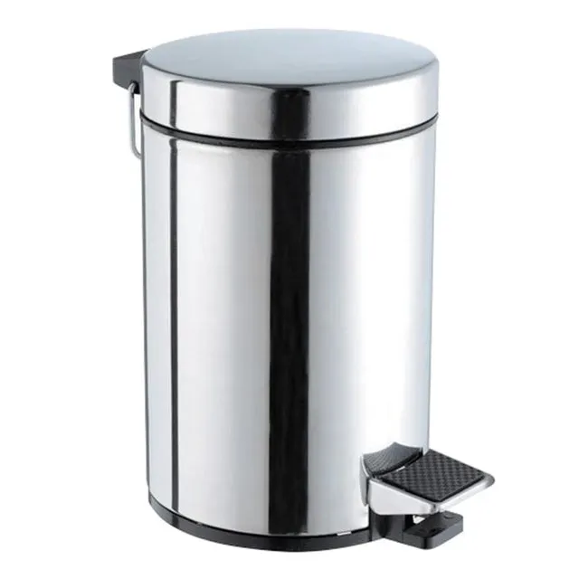 Cestino da bagno a pedale urban SENSEA cromo 3 L in inox