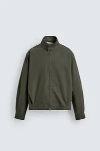 CROPPED FIT ZIP-UP JACKET