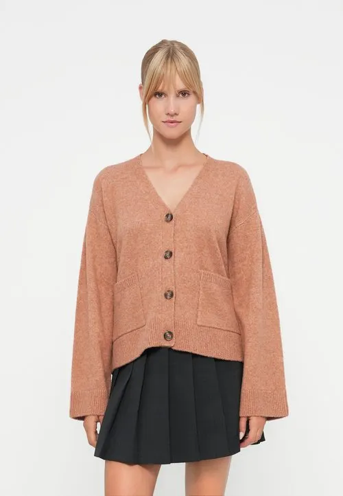 VIELLIE V NECK - Cardigan - mocha mousse