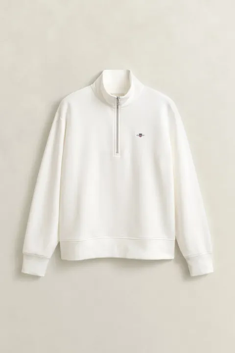 Shield bomullsgenser med half-zip