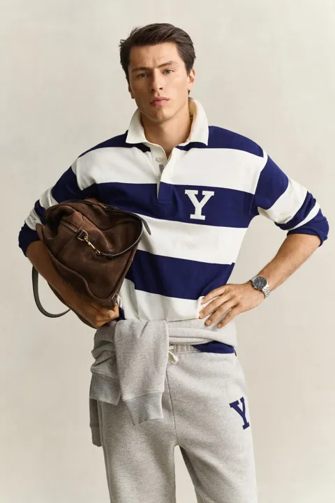 Gant x Yale stripet Heavy Rugger