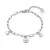 Armband in edelstaal, schakel met hangers