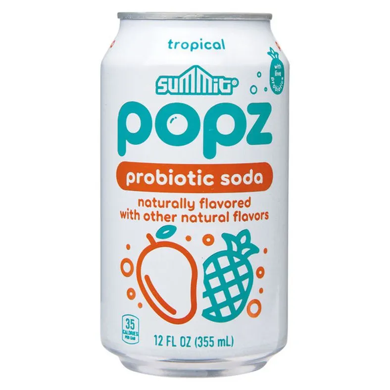 Summit Popz Probiotic Soda Tropical