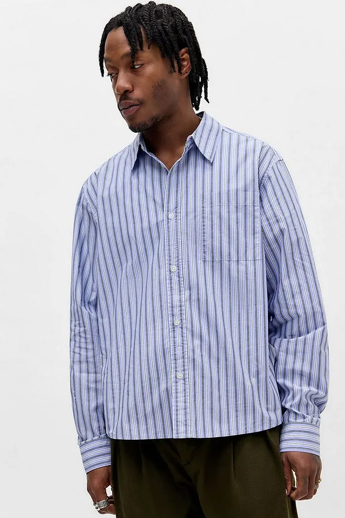 Camicia a Righe a Maniche Lunghe Nolan Blu Loom