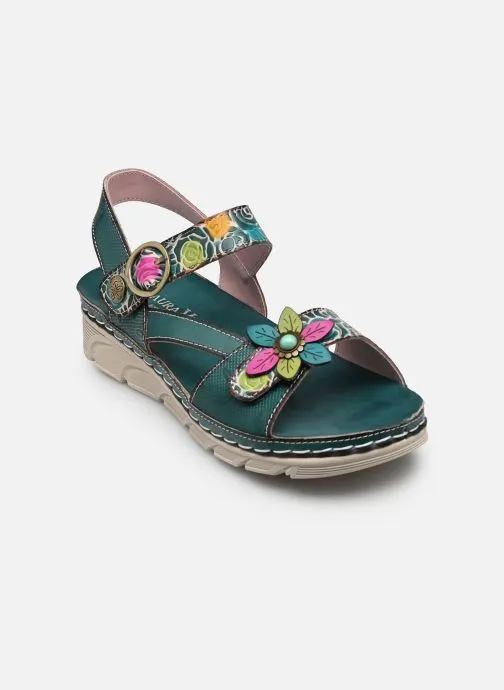 Sandalen met sleehak en plateau DORRY 21 dames blauw