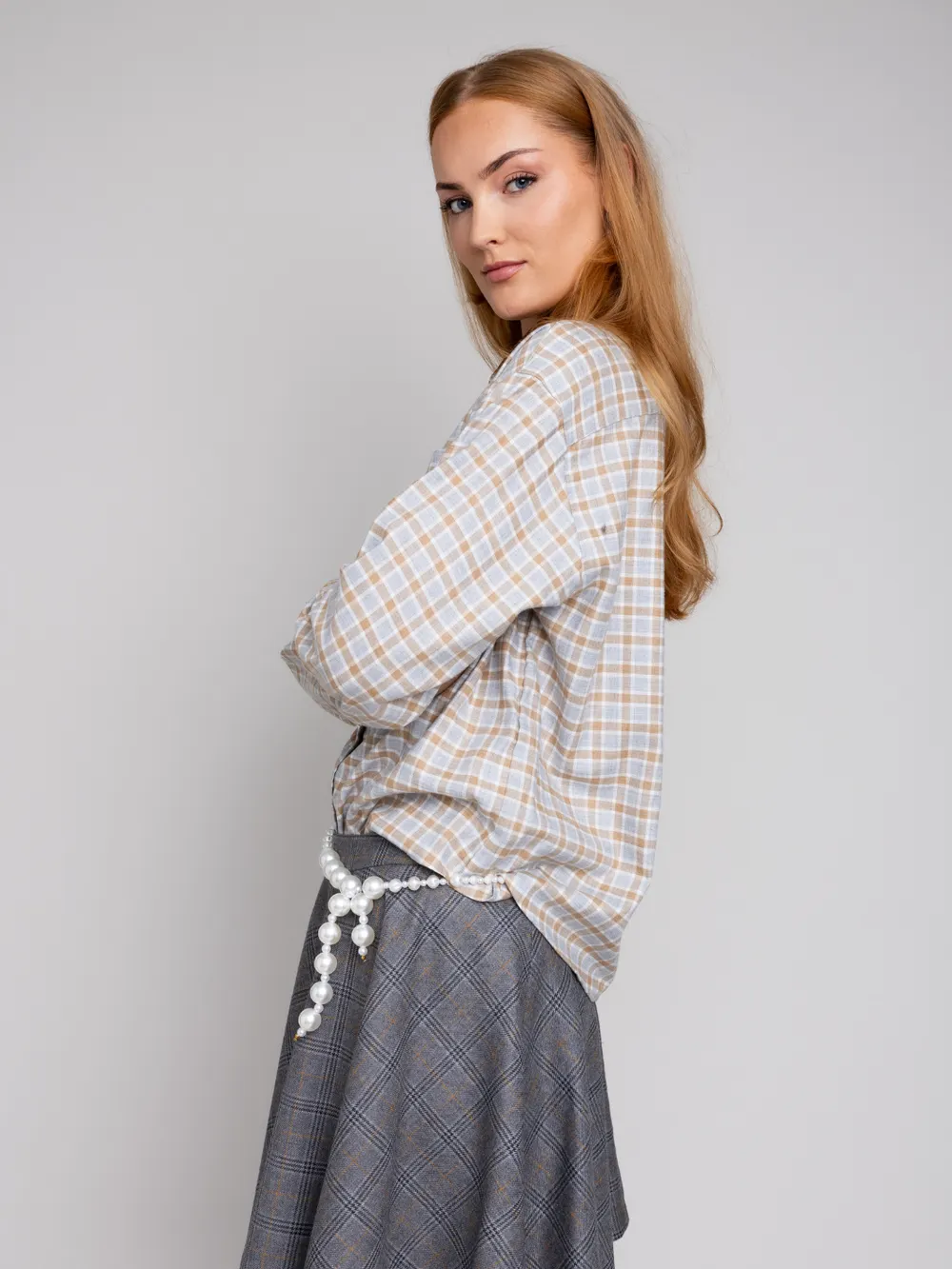 ZOE CROPPED FLANNEL SHIRT