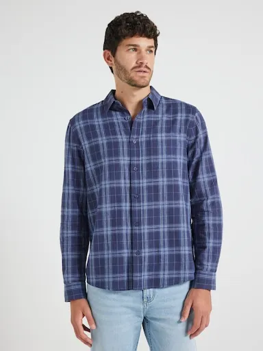 Just Jeans Long Sleeve Linen Blend Shirt