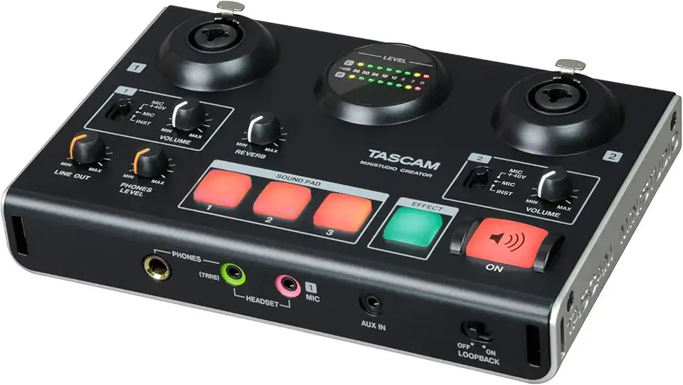 Tascam US-42B MiNiSTUDIO Creator USB Audio Interface (US42B), for Podcasting, Control Software, EZ Mode