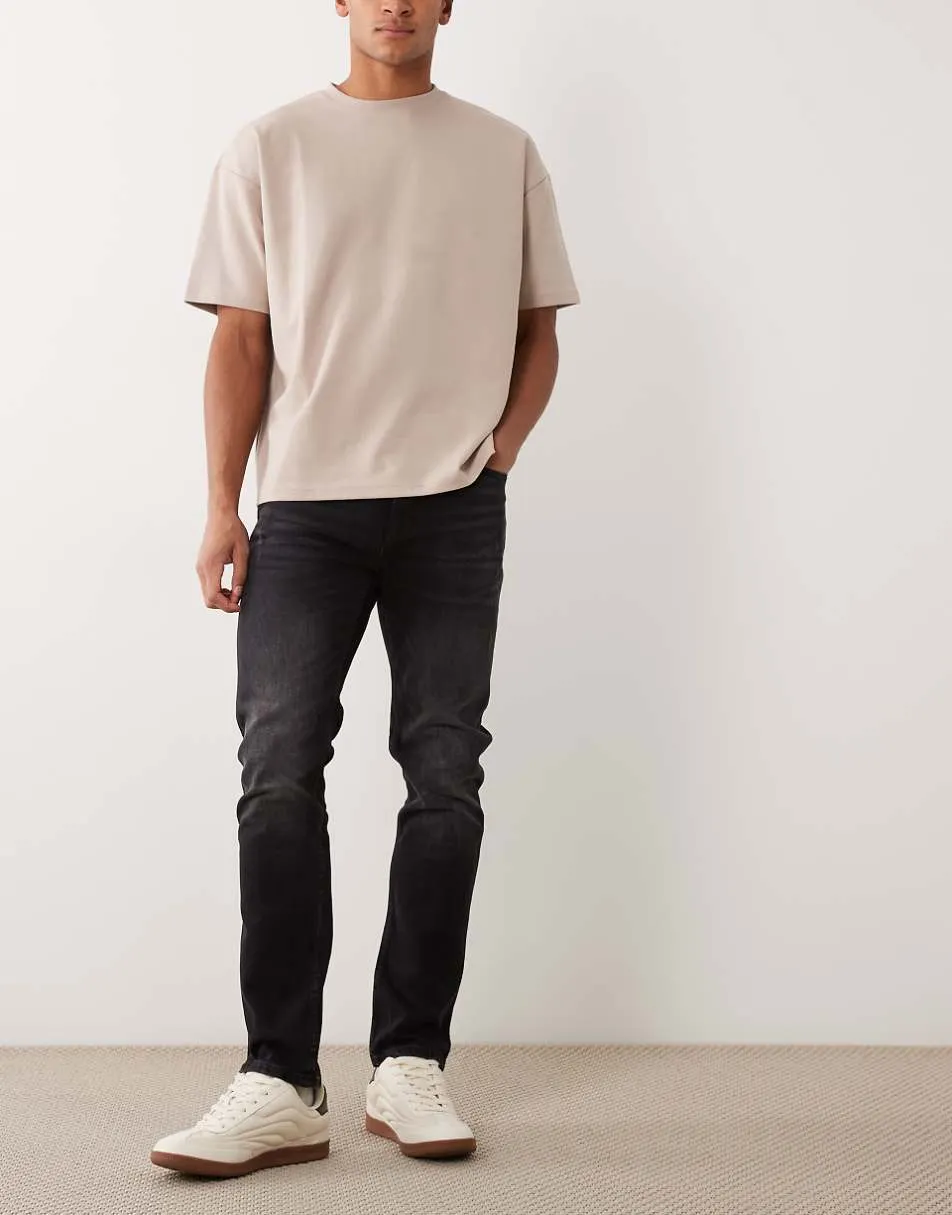 HUGO 708 slim fit jeans in dark grey