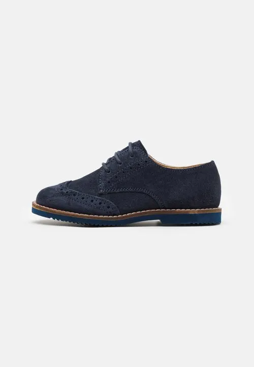 LEATHER - Snøresko - dark blue