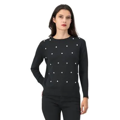 Suéter Mxstaza Mujer cerrado de cuello redondo