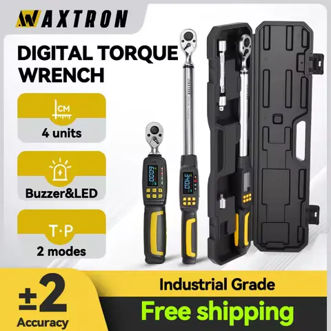 1/2'' Digital Torque Wrench 2% Accuracy Hand Tools 1/4'' 3/8'' Torque Wrench Digital For Auto Motorcycle Bike Waxtron Hot