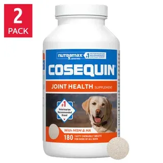 Nutramax Cosequin Joint Health Supplement Plus MSM and HA, 180ct Tablets, 2-pack