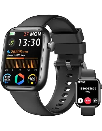 Smart Watch for Men Women(Answer/Make Call), 1.83" Fitness Watch with Heart Rate/Blood Pressure/Blood Oxygen, Pedometer, Sleep Tracker,120+ Sport Modes, IP68 Waterproof Fitness Tracker for Android iOS