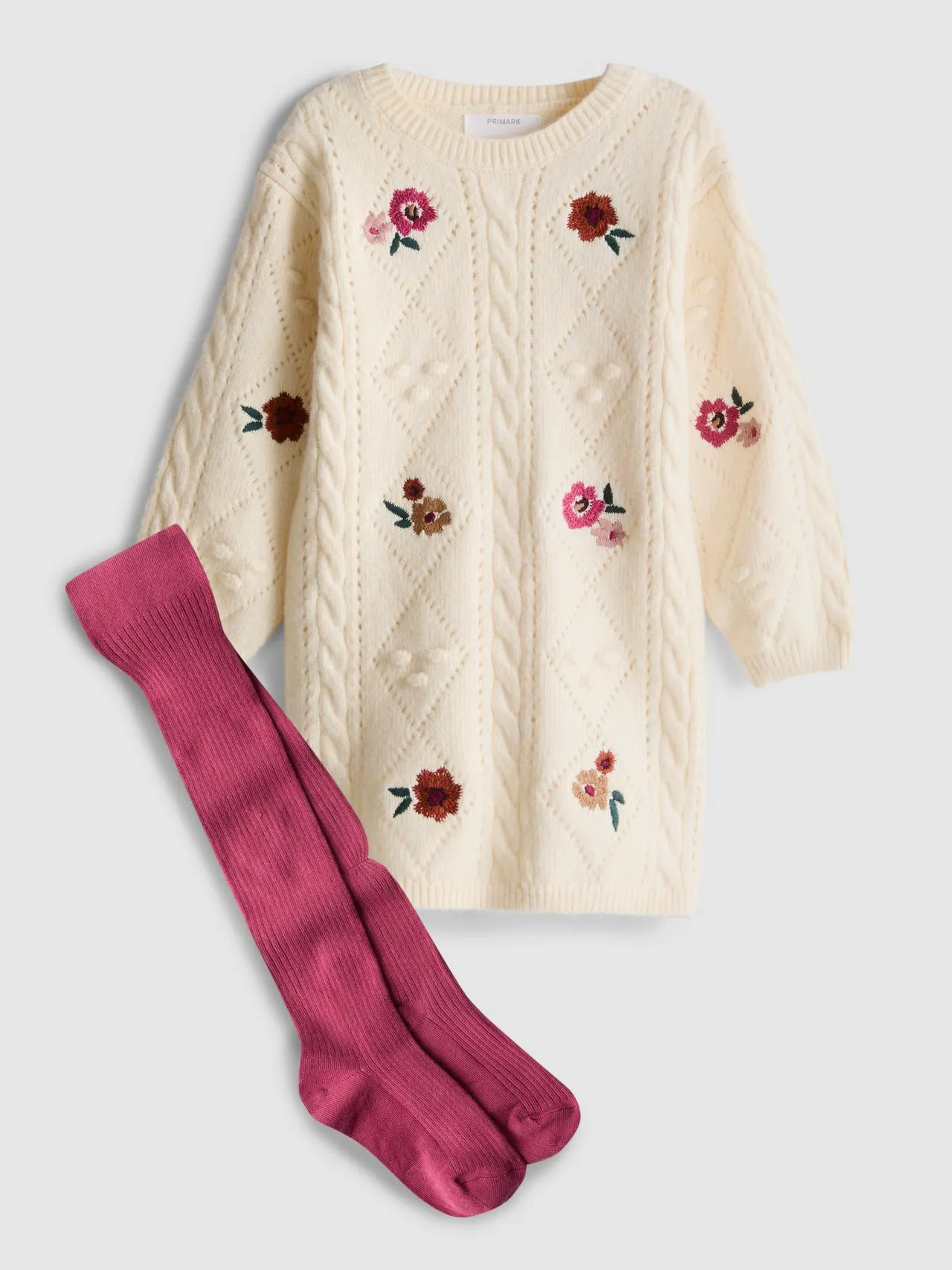 1-9 ans | Robe-pull torsadée + collants