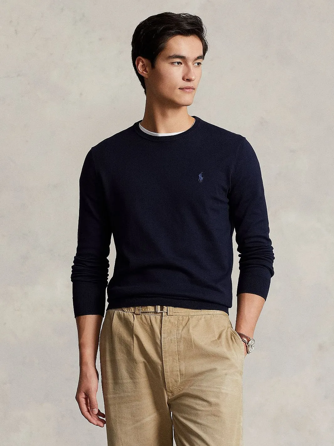 SLIM FIT COTTON SWEATER