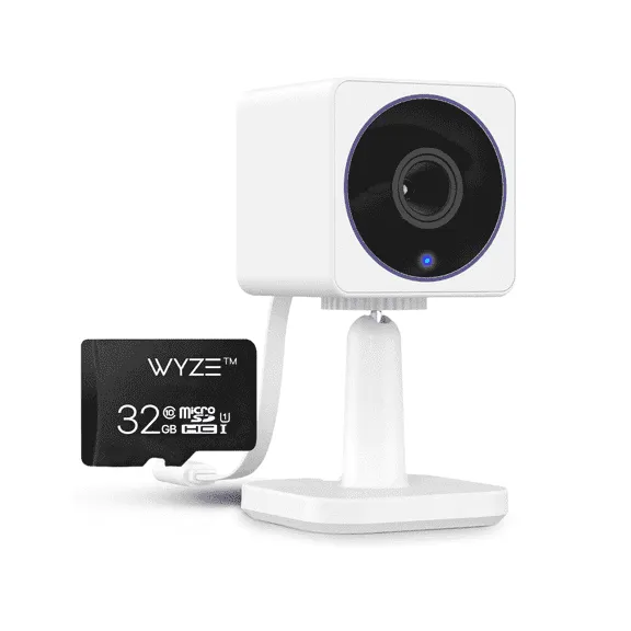 Best seller Wyze Cam OG Security Camera Bundle with FREE 32gb MicroSD Card, Indoor/Outdoor 1080p, Wi-Fi Smart Home Security Camera with Color Night Vision, Built-in Spotlight, Motion Detection, 2-Way Audio $39.98