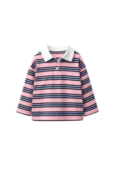 STRIPED PRINT POLO SHIRT