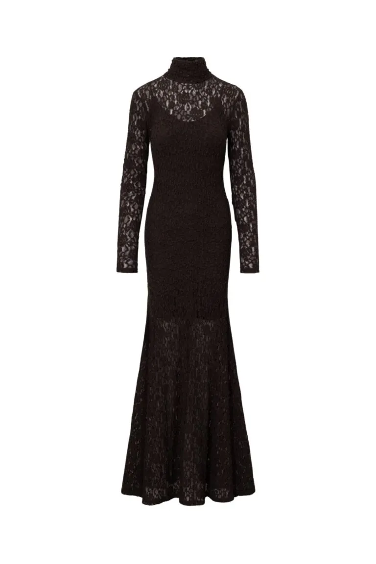 Janasia Lace Dress - Brun