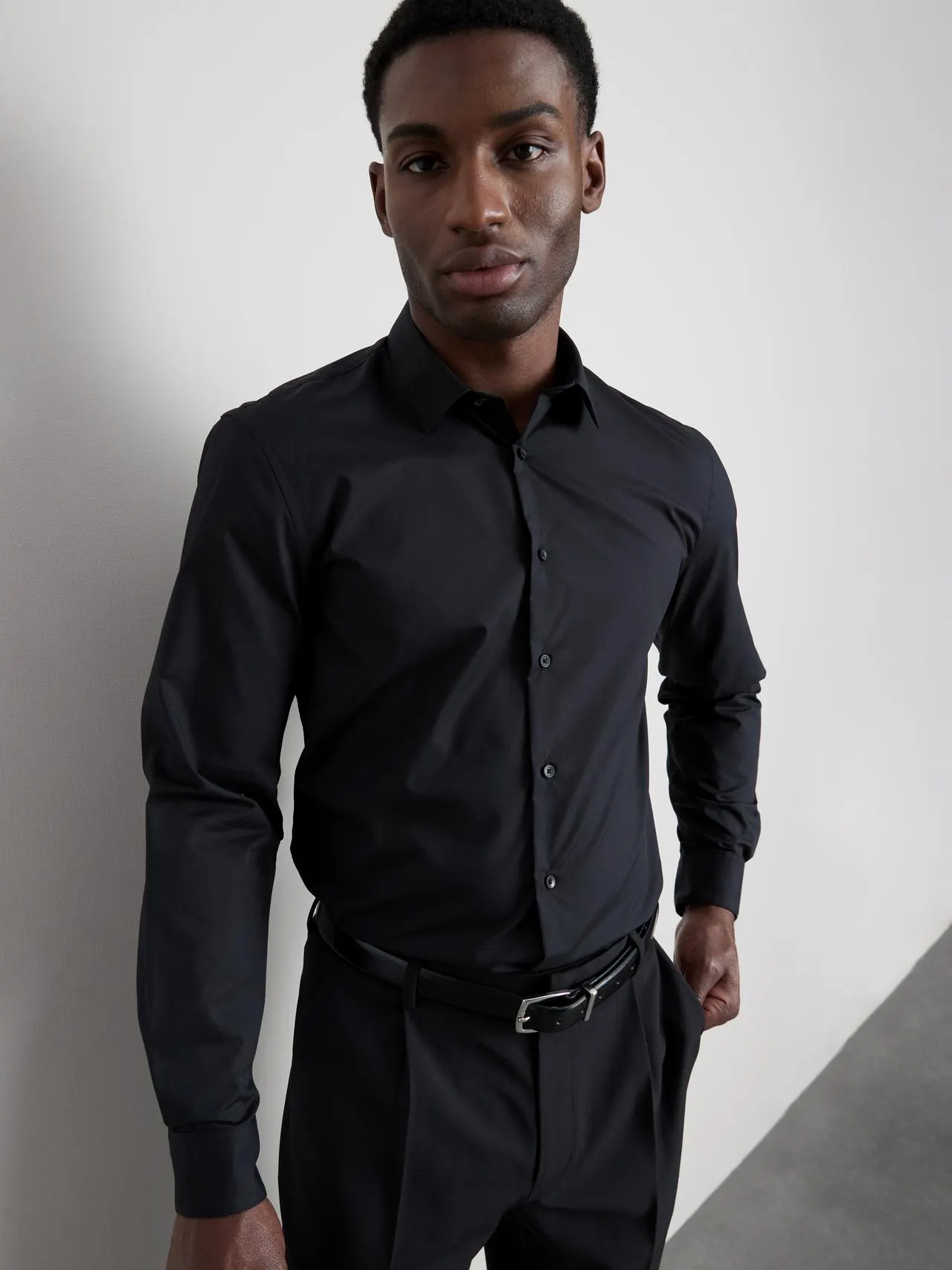 Chemise habillée classique à manches longues