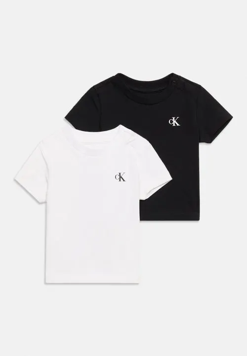 SMALL MONOGRAM 2 PACK UNISEX - T-shirts - black/white