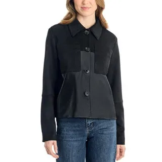 Bernardo Women's Faux Suede and Leather Jacket