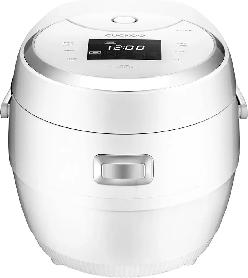 CUCKOO Micom Fuzzy Logic Rice Cooker, 20-Cup Cooked, White, CR-1020F | Large 10-Cup Uncooked Capacity, Nonstick Inner Pot, 15 Cooking Modes, 12-Hour Preset Timer, Steam Plate Included