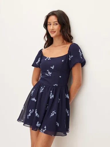 Cassidy Mini Puff Sleeve Dress