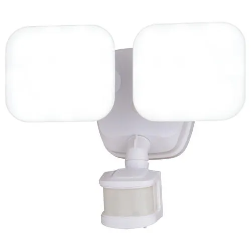 Patriot Lighting® Theta White 2-Light LED Outdoor Motion Sensor Flood Light
