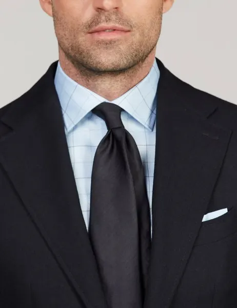 Tie Silk Linen Navy