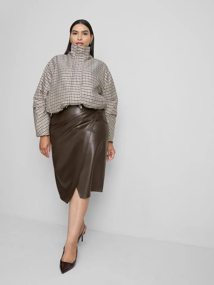 Gonna longuette in pelle sintetica By Coleen
